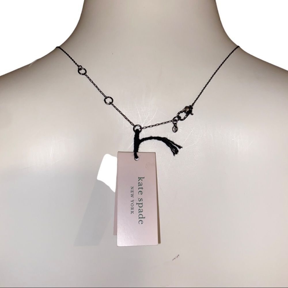 Kate Spade Gray Nouveau Pearls Imitation Pearl Gray Pendant Necklace New - Picture 4 of 7